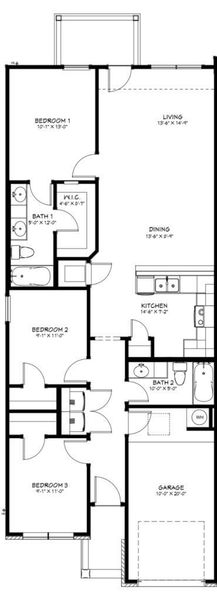 2D floor plan layout for the Nolan by Flintrock Builder in College Park Townhomes, Troy, TX (Image 5). 2D floor plan layout for the Nolan by Flintrock Builder in College Park Townhomes, Troy, TX (Image 5).