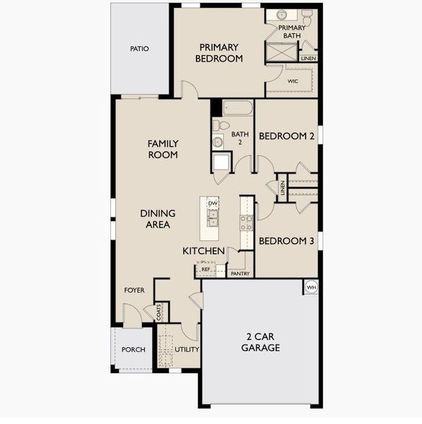 2D floor plan layout of this home in Willow Springs, Buda, TX (Image 4).