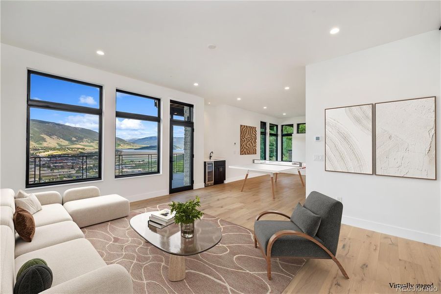 Virtually staged Family room