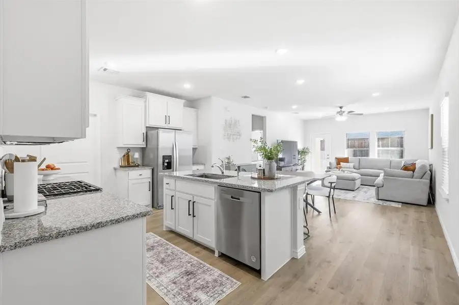 Furnished interior view inside a new home in Spiritas Ranch, Little Elm (Image 16). Furnished interior view inside a new home in Spiritas Ranch, Little Elm (Image 16).