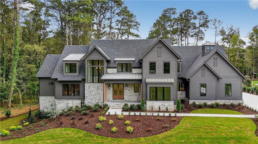 Front exterior of a new home in , Milton, GA, highlighting curb appeal (Image 26).