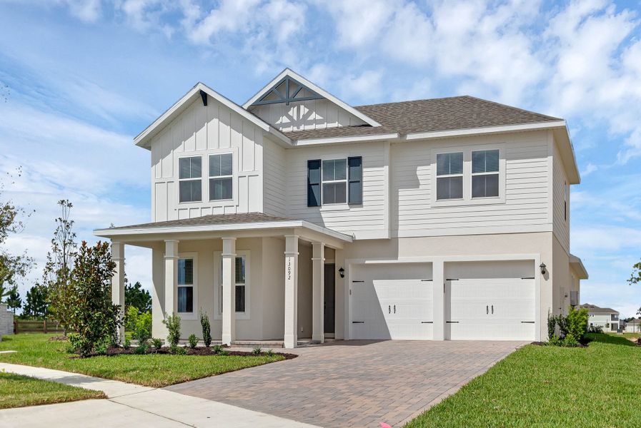 Representative exterior photo of a completed home built from the Eliot by Rockwell Homes in Northlake at Ovation, Winter Garden, FL (Image 2). Representative exterior photo of a completed home built from the Eliot by Rockwell Homes in Northlake at Ovation, Winter Garden, FL (Image 2).
