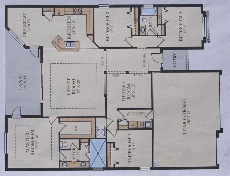 2D floor plan layout of this home in , Bradenton, FL (Image 3).