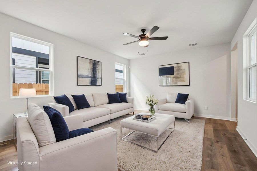 Furnished interior view inside a new home in Avery Centre, Round Rock (Image 15).