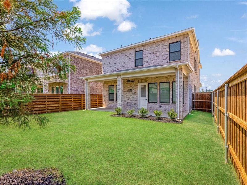 Front exterior of a new home in Royal Court, Little Elm, TX, highlighting curb appeal (Image 24). Front exterior of a new home in Royal Court, Little Elm, TX, highlighting curb appeal (Image 24).