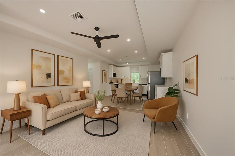 Furnished interior view inside a new home in , Tampa (Image 6). Furnished interior view inside a new home in , Tampa (Image 6).