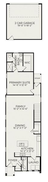 2D floor plan layout for the Onyx D by Homes by Dickerson in Chatham Park, Pittsboro, NC (Image 3). 2D floor plan layout for the Onyx D by Homes by Dickerson in Chatham Park, Pittsboro, NC (Image 3).
