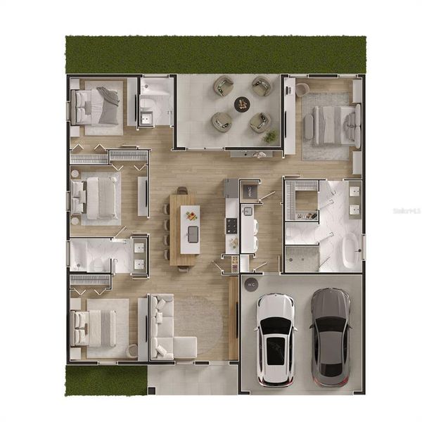 2D floor plan layout of this home in , Ocala, FL (Image 5).