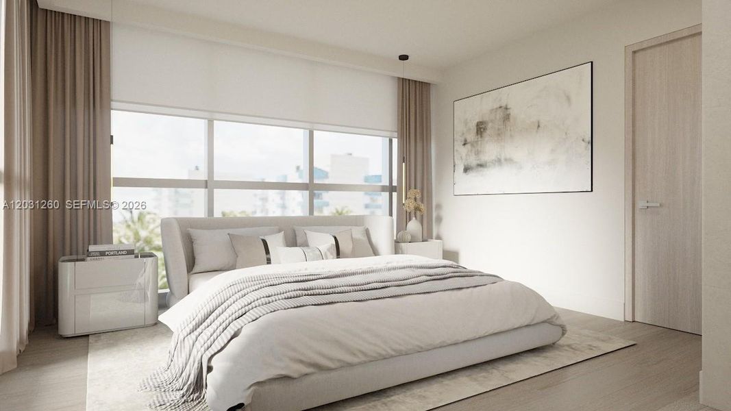 Furnished interior view inside a new home in , Miami Beach (Image 15).