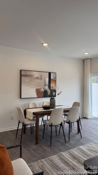 Furnished interior view inside a new home in Clark Village Townhomes, Charlotte (Image 9).
