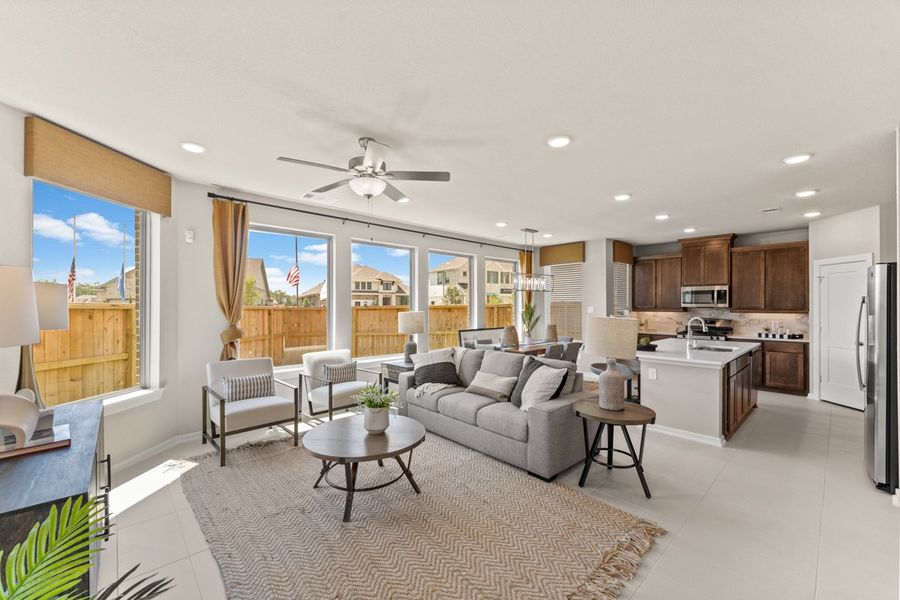 Representative furnished interior of a home built from the Capeside – Courtyard Collection by Chesmar Homes in Jordan Ranch, Pattison (Image 5).