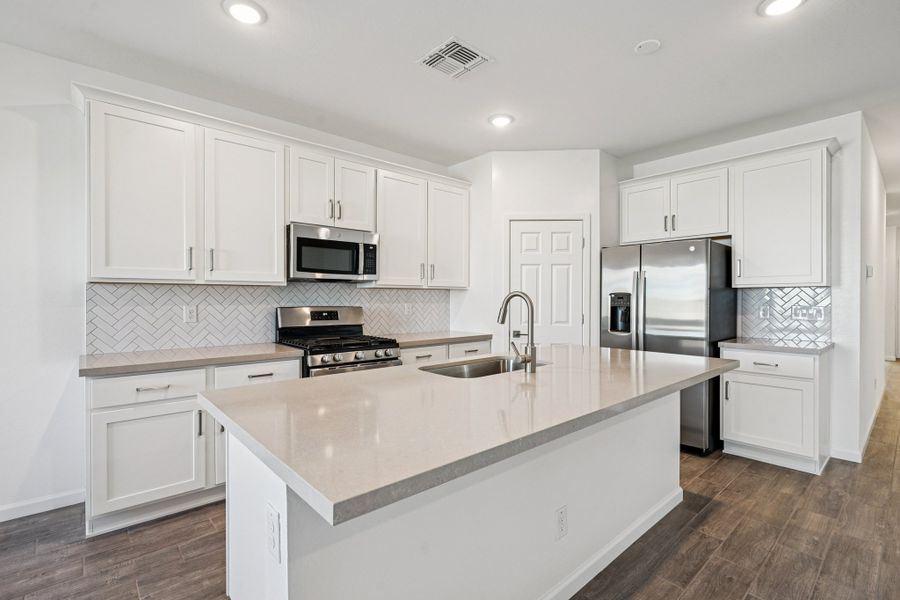 Kitchen featuring the Timeless Collection. Options and finishes may vary by community.