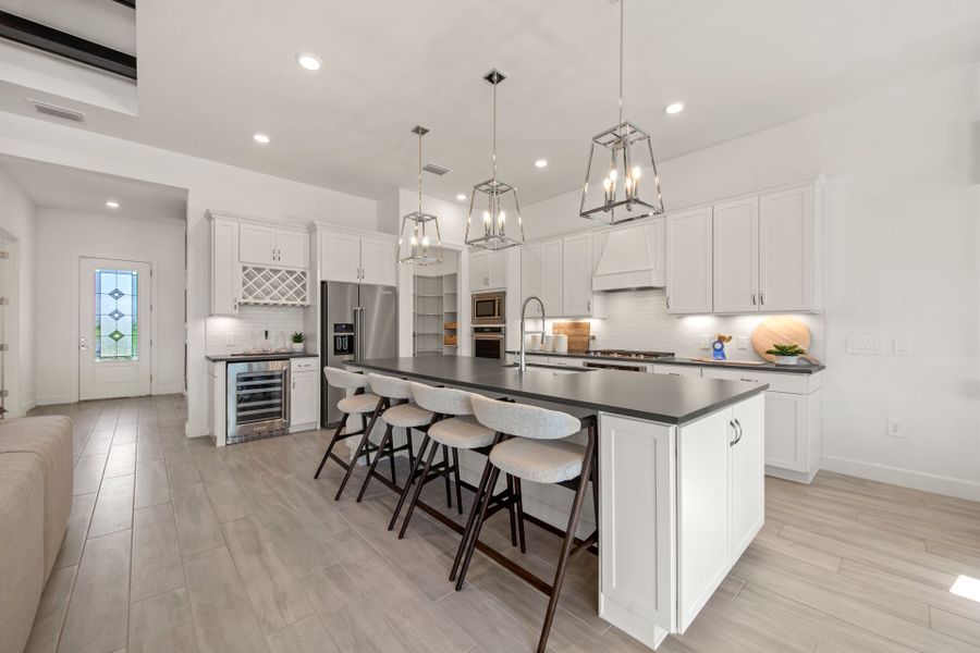 Kitchen with designer finishes