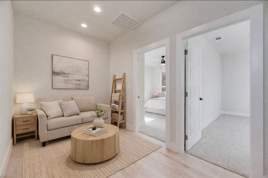 Furnished interior view inside a new home in , Dallas (Image 10). Furnished interior view inside a new home in , Dallas (Image 10).