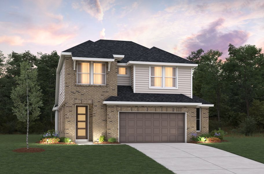 Representative exterior photo of a completed home built from the Sheffield by Beazer Homes in Arabella on the Prairie: Signature Collection, Richmond, TX (Image 2). Representative exterior photo of a completed home built from the Sheffield by Beazer Homes in Arabella on the Prairie: Signature Collection, Richmond, TX (Image 2).