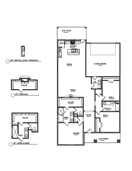 2D floor plan layout for the Heath by Heritage Towne in Heritage Towne, Midlothian, TX (Image 3).