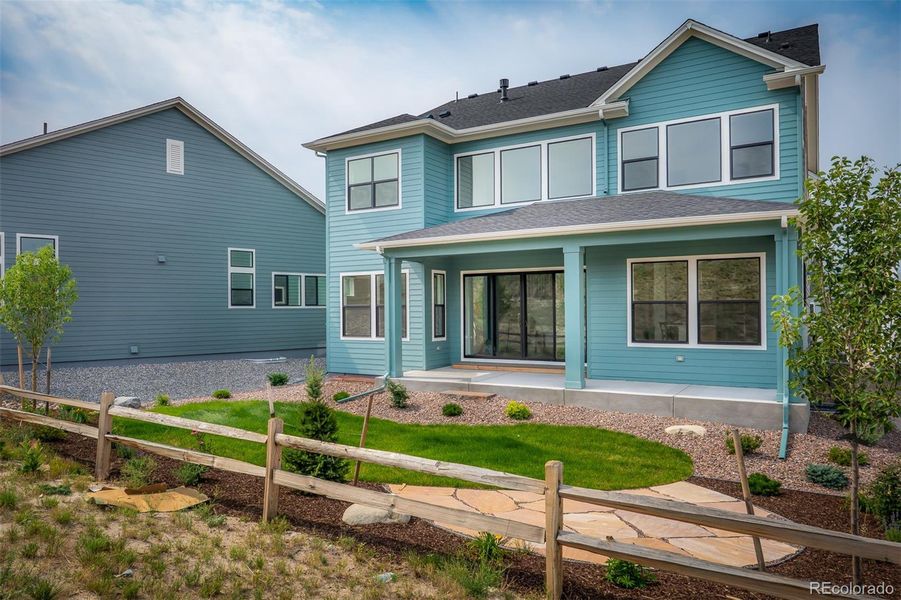Front exterior of a new home in Cloverleaf – Mountainview Collection, Monument, CO, highlighting curb appeal (Image 2).