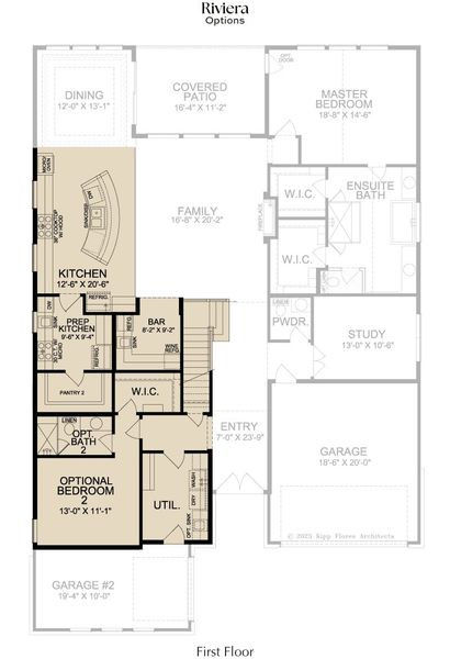 2D floor plan layout for the L629 by Lifestyle Homes in Heritage Series 64s, Frisco, TX (Image 5).