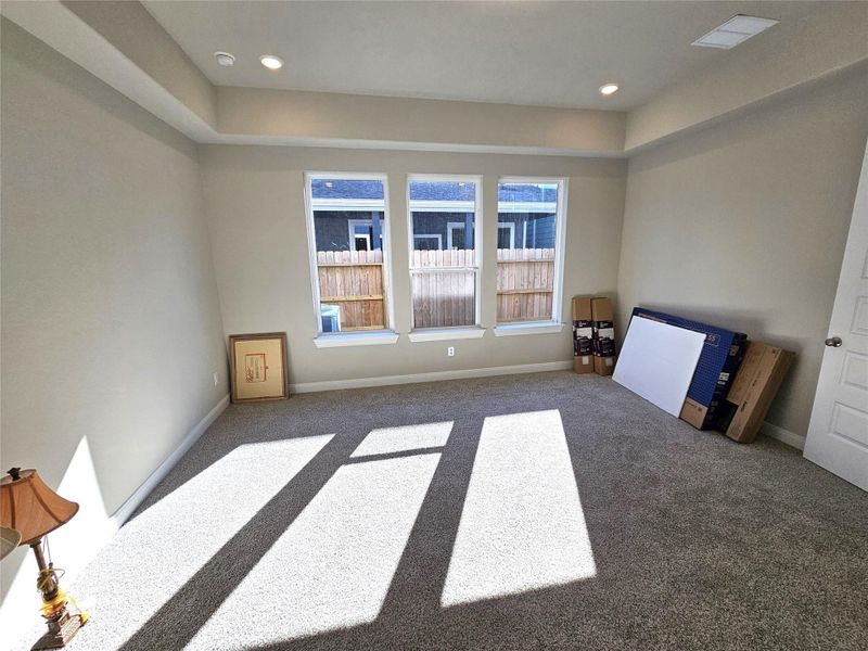 Master bedroom with lots of natural light