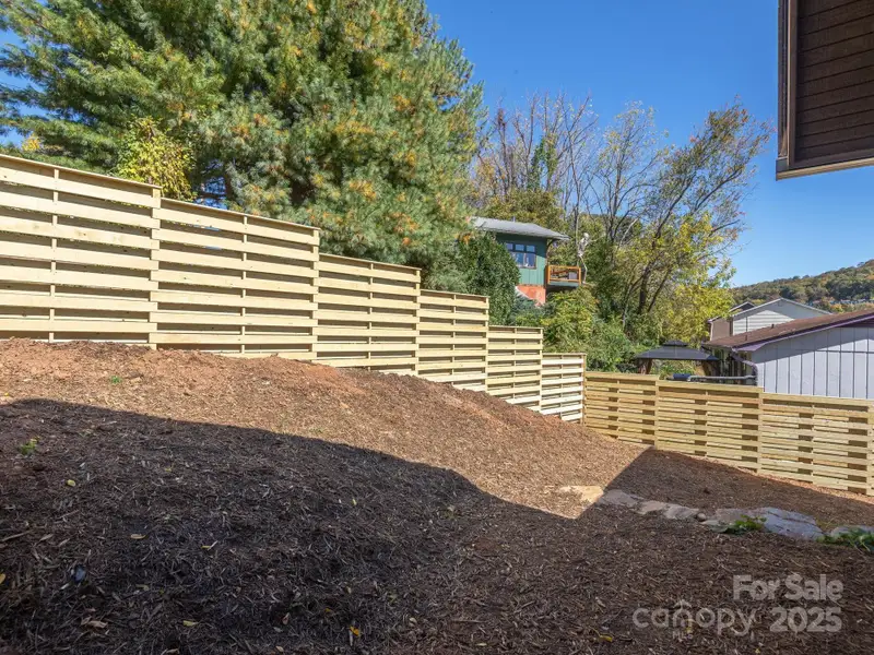 Fully fenced backyard Fully fenced backyard