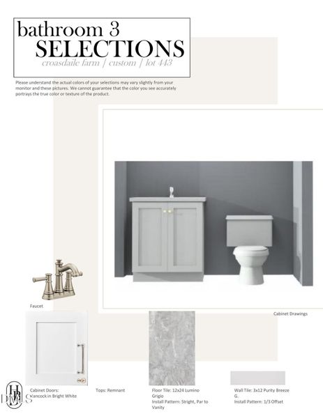 Bathroom 3 Selections Bathroom 3 Selections