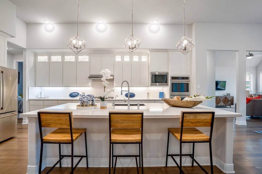 Representative furnished interior of a home built from the Raleigh 3530.3 by J. Patrick Homes in Jubilee 80′ Lots, Hockley (Image 6).