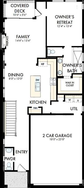 2D floor plan layout of this home in Revel Crossing at Wolf Ranch - The Panorama Collection, Colorado Springs, CO (Image 2). 2D floor plan layout of this home in Revel Crossing at Wolf Ranch - The Panorama Collection, Colorado Springs, CO (Image 2).