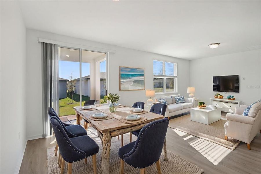 Furnished interior view inside a new home in Fox Pointe at Rivers Edge, Leesburg (Image 3).