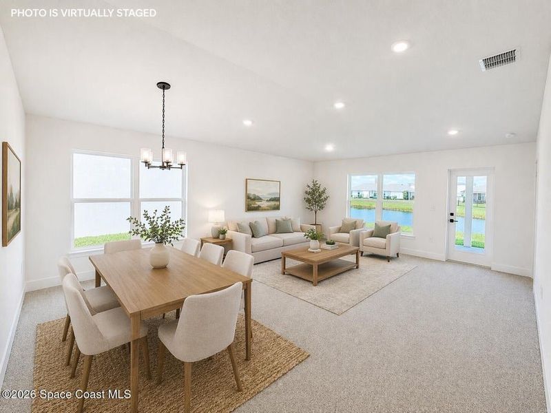 Furnished interior view inside a new home in St. John's Preserve, Palm Bay (Image 8).