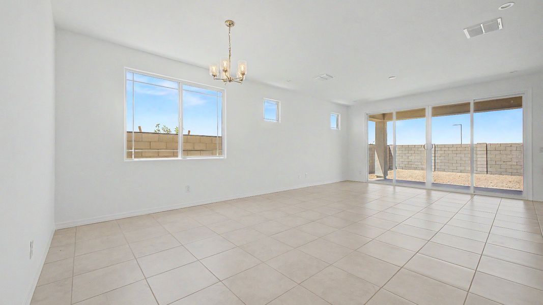 Furnished interior view inside a new home in Teravalis, Buckeye (Image 16). Furnished interior view inside a new home in Teravalis, Buckeye (Image 16).