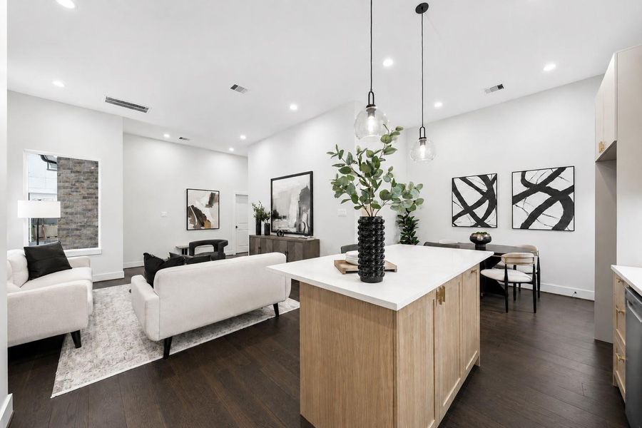 Furnished interior view inside a new home in Commons at Ella Forest, Houston (Image 11).