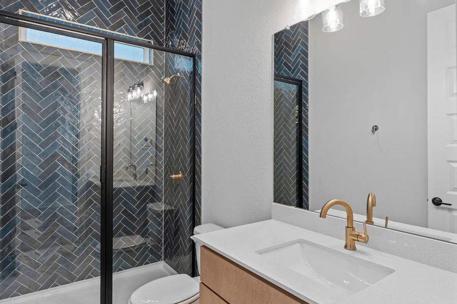 Furnished interior view inside a new home in Park Collection at Lariat, Liberty Hill (Image 18). Furnished interior view inside a new home in Park Collection at Lariat, Liberty Hill (Image 18).