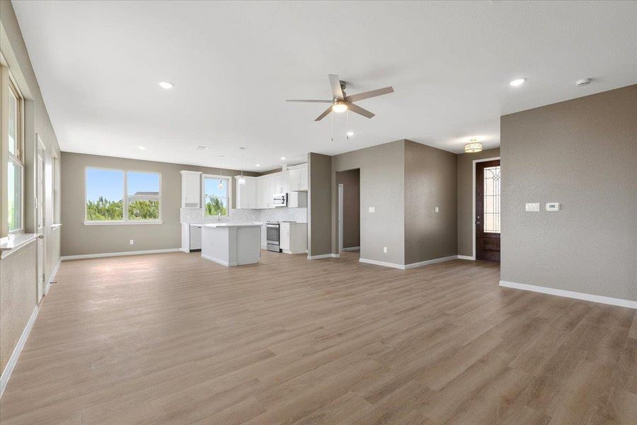 An open-concept living area An open-concept living area
