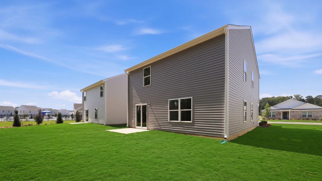 Exterior details and patio area of a home in Carter Ridge, Greenville (Image 24).