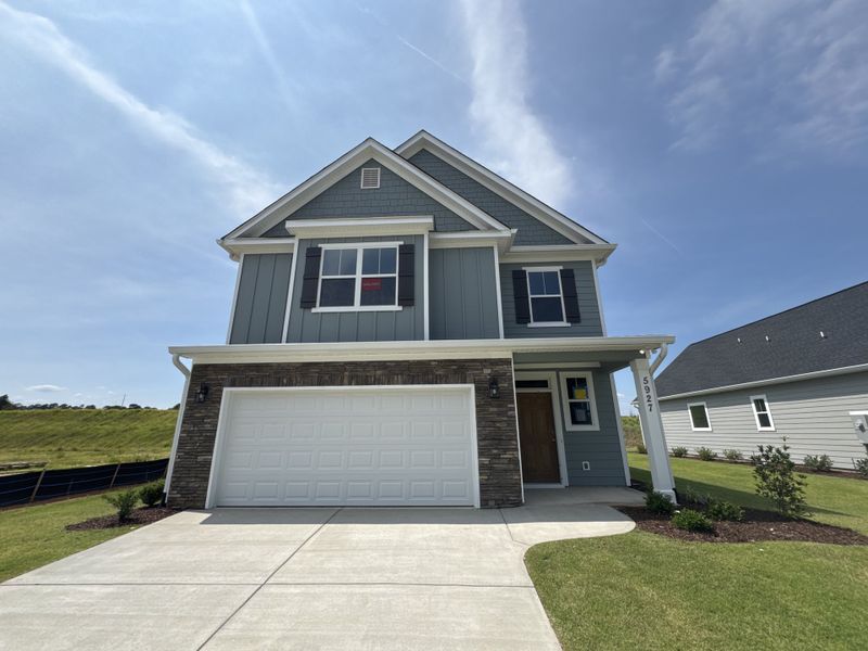 Front exterior of a new home in Tillery Park, Grovetown, GA, highlighting curb appeal (Image 1). Front exterior of a new home in Tillery Park, Grovetown, GA, highlighting curb appeal (Image 1).