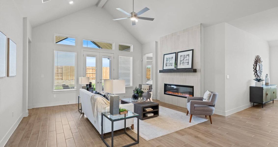 Representative furnished interior of a home built from the Wyatt by Chesmar Homes in Sunfield, Buda (Image 4).