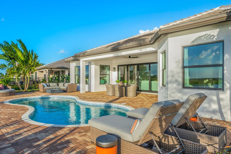 Representative exterior details of a home built from the Bellagio by GL Homes in Valencia Parc at Riverland, Port St. Lucie (Image 24).