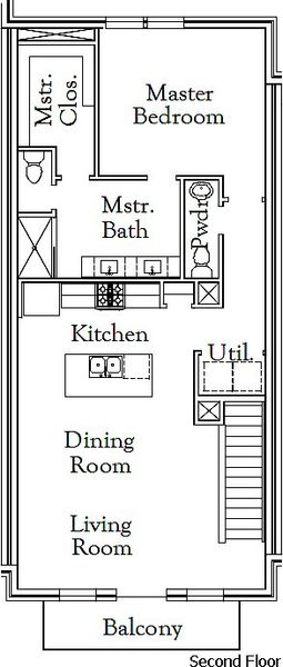 2D floor plan layout for the The Shortstop by Coventry Homes in Townhomes at Ballpark, Arlington, TX (Image 4).