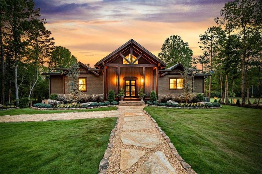 Front exterior of a new home in , Epworth, GA, highlighting curb appeal (Image 18).
