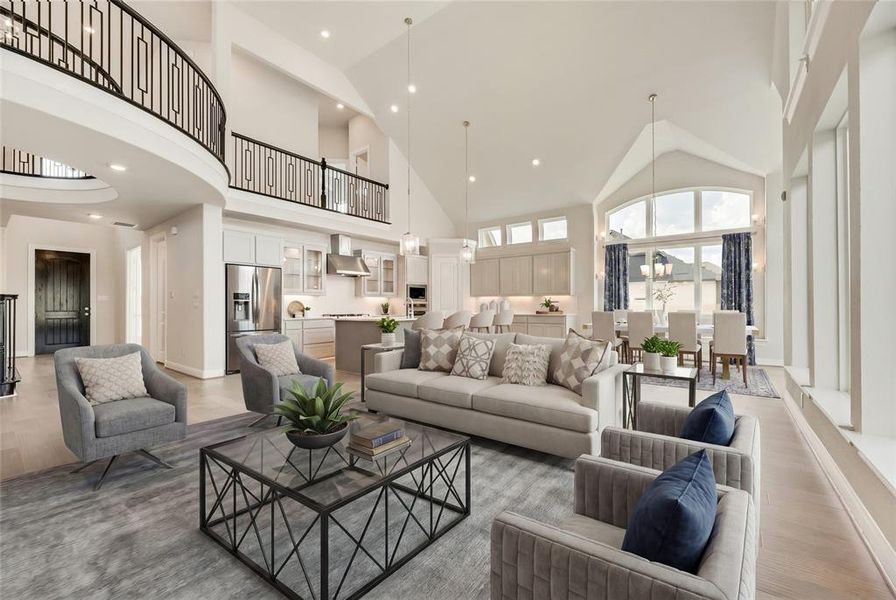 Furnished interior view inside a new home in Wellspring Estates, Celina (Image 6). Furnished interior view inside a new home in Wellspring Estates, Celina (Image 6).