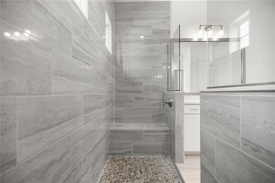 Primary bathroom shower