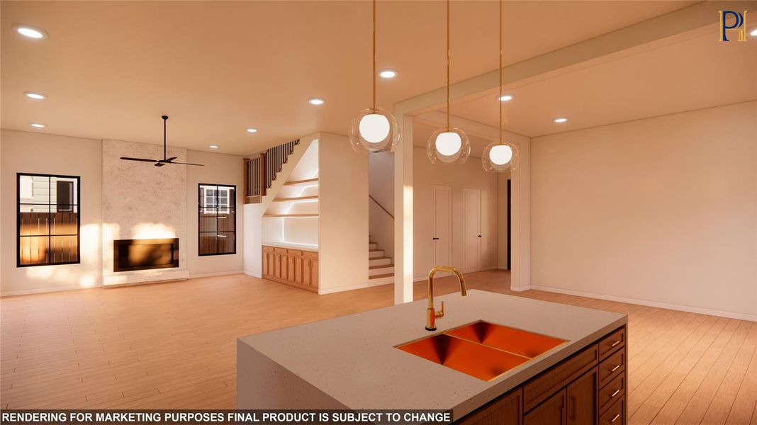 Furnished interior view inside a new home in , Katy (Image 9).