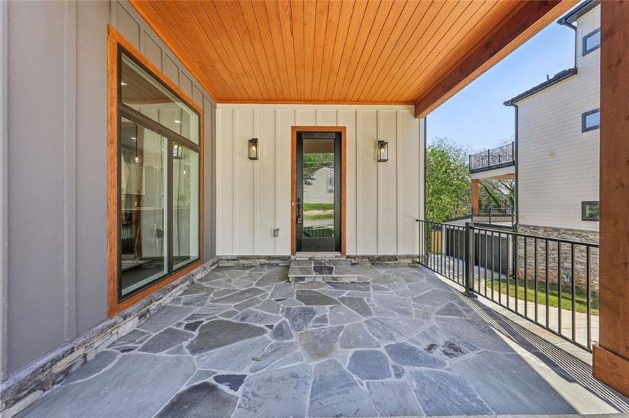 Exterior details and patio area of a home in , Atlanta (Image 37).