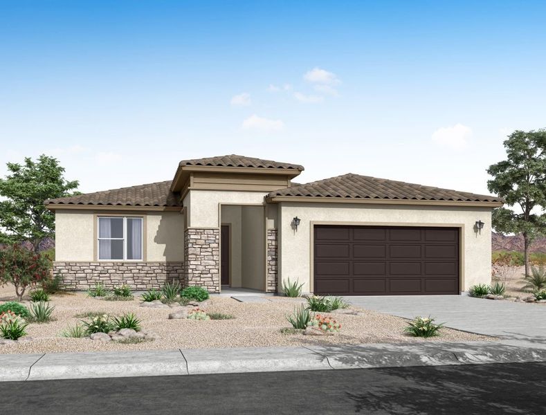 Representative exterior photo of a completed home built from the Cypress by William Ryan Homes in Silver Cross, San Tan Valley, AZ (Image 23). Representative exterior photo of a completed home built from the Cypress by William Ryan Homes in Silver Cross, San Tan Valley, AZ (Image 23).
