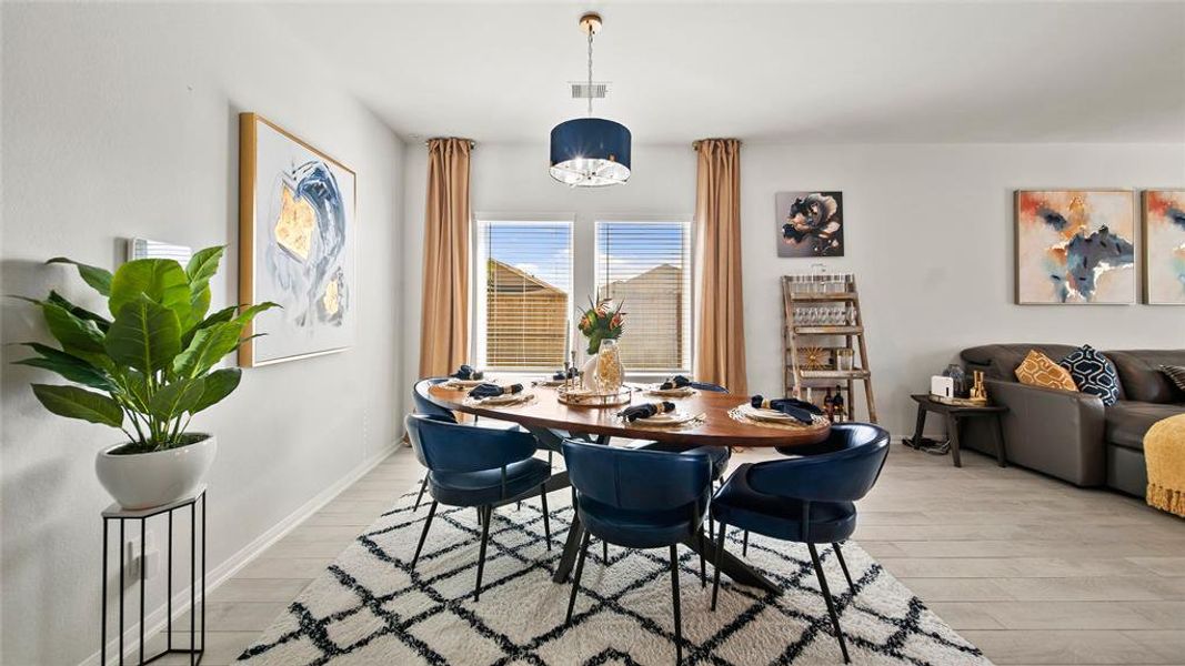 Cozy dining area with lots of natural light.