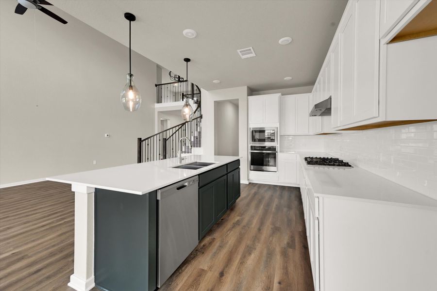 Furnished interior view inside a new home in Sunterra 50s, Katy (Image 10). Furnished interior view inside a new home in Sunterra 50s, Katy (Image 10).