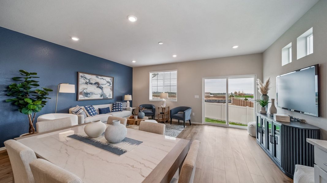 Furnished interior view inside a new home in Thompson River Ranch, Johnstown (Image 16).