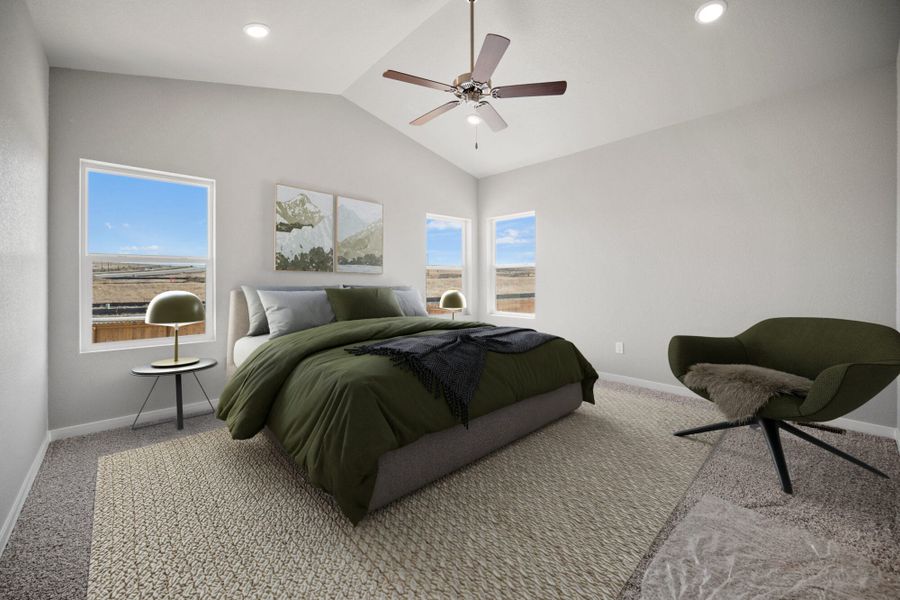 Representative furnished interior of a home built from the The Jackson by View Homes in Jackson Creek North, Monument (Image 16).