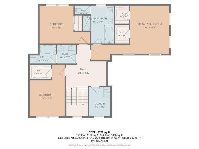 2D floor plan layout of this home in , Atlanta, GA (Image 7).