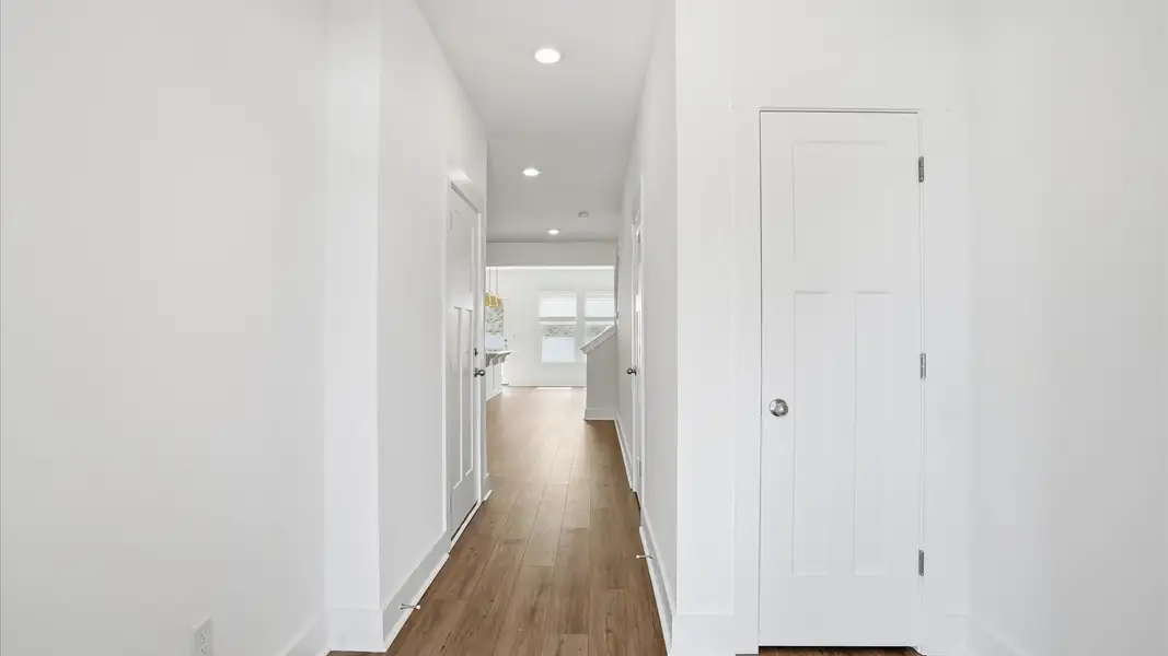 Stylish foyer with hardwood flooring and tasteful architectural detail in a superior layout located near Downtown Greenville
